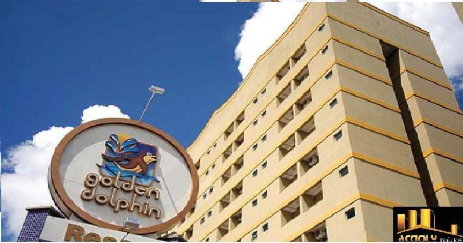 Flat Golden Dolphin Grand Hotel - Quarto E Sala Com Roupa De Cama E Banho - Piscinas 24H Caldas Novas Εξωτερικό φωτογραφία