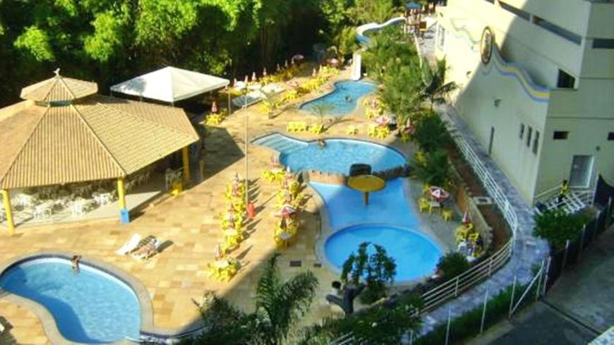 Flat Golden Dolphin Grand Hotel - Quarto E Sala Com Roupa De Cama E Banho - Piscinas 24H Caldas Novas Εξωτερικό φωτογραφία